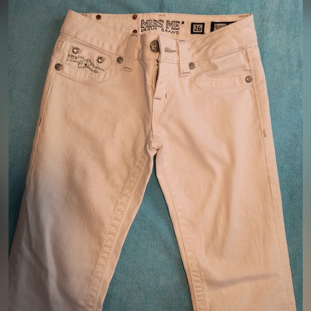 Miss Me White Flare Jeans